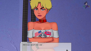 Power Girl Faces Fiery Foes in Icy Battle Turned Hot Lesbian Tryst