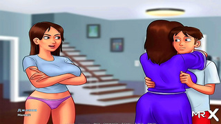 Teen Beauty Sparks Hot Office Encounter with Her Husband in Summertime Saga