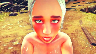 Heros Fiery Romance with Daenerys Ignites Passion Amid Anime Battle Chaos