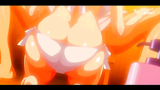 Cute Anime Babe Savors Seductive Touches in Hot HMV Lesbian Delight