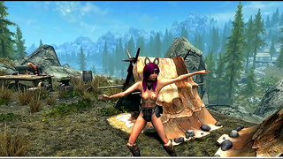 Ericas Curvy Charm Ignites Steamy Skyrim Nights in Sultry Dance Fantasy