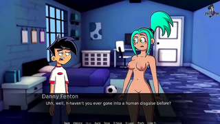 Ruby-Haired Gothic Beauty Tempts Ghostly Lover in Danny Phantom Tryst