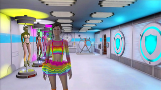 Vault Babe Flaunts Lush 3D Figure in Rainbow-Tinted Fallout Armor
