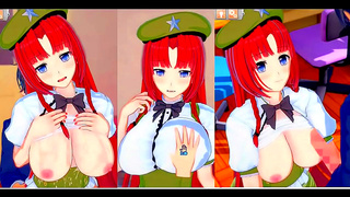 Meilins Busty Temptation: Hot Blowjob Fantasy in 3D Touhou Hentai