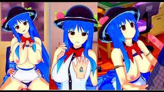 Tenshi Tempts with Voluptuous Charm in Sultry 3D Hentai Fantasy