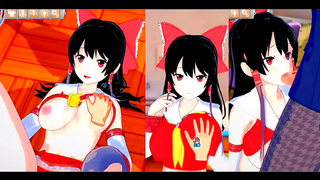 Reimu Finds Ecstasy Taking Hard Cock in Hot Koikatsu Action