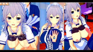 Sakuya Tempts with Lush Curves Sensual Blowjob in Steamy Koikatsu Encounter