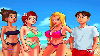 Voluptuous Hentai Beauty Teases Lush Curves in Hot Summer Tryst