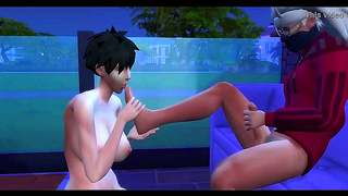 Madara Claims Videl in Steamy Naruto Dragon Ball Fusion Fling