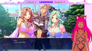 Busty Neko Girl Ignites Steamy Fantasies in Live VTuber Roleplay Adventure
