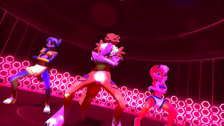 Bunny Fox Girls Seduce Each Other in Sultry 3D Hentai Dance Fantasy