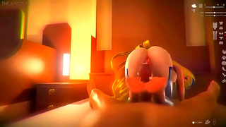 Passionate Redheaded Demoness Rides Wild Desires in Steamy Animation