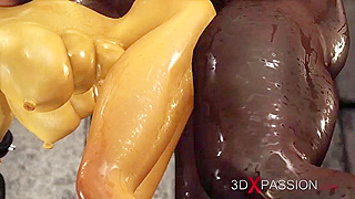 Blonde Babe Tied Up Thoroughly Pounded by Giant Black Dick