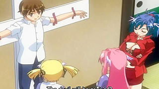 Schoolgirls Tease Bound Classmate in Spicy Hentai Bedroom Game