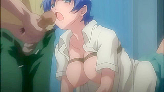 Short-Haired Cutie Takes On Hardcore Hentai Group Sex With Grit And Glory
