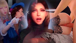 Voluptuous Hentai Babe Enjoys Wild Forest Fuck Fest Under Moonlight