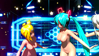 Miku Strips Down in Seductive Project Diva Fantasy Mod Encounter
