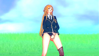 Asuna Yuuki Indulges in Wild Outdoor Desires – Solo Hentai Fantasy Escape