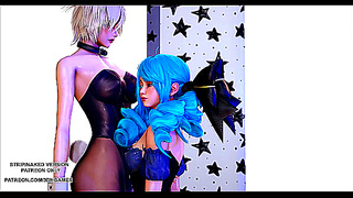 Gwen Dominates Steamy League Rumble with K DAs Hyuna in MMD Fantasy