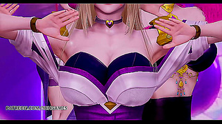KDAs Seductive Striptease — Ahri, Akali Evelynn Heat Up How You Like That