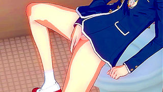 Alone in Class Bathroom, Girl Discovers Forbidden Self-Pleasure Fantasy