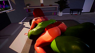 Hulk Claims Black Widow in Hot 3D Hentai Action - Stunning 4K Quality
