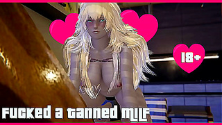 Tanned MILF Tempts Youthful Stud in Sizzling 3D Hentai Tryst