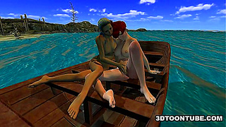 Fox Girl Seduced by Her Lesbian Mate Amid Steamy Sailboat Encounter