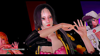 Boa Namis Seductive Striptease Turns into Hot One Piece Action