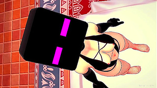 Teen Girls Share Forbidden Kiss Beneath Enderman Glow – 3D Hentai Lust