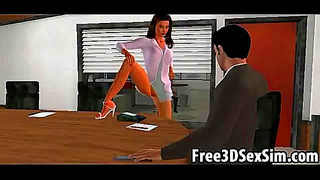 Alluring 3D Secretary Sparks Hot Office Tryst with Seductive Moves