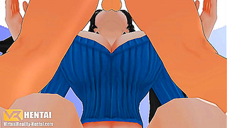 Robin Tempts Her Captain with Sultry Oral Pleasures on High Seas