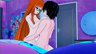 Futaba Takes Charge Riding Joker Hard in Steamy Hentai Encounter