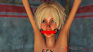 Blonde Shemale Tempts Curious Teen in Hot Factory Fantasy Fling