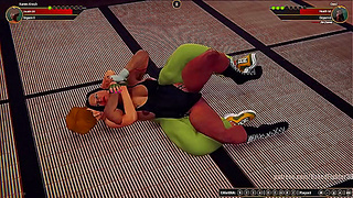 Karen Krush Faces Off Against Seductive Devi in Busty Hentai Showdown