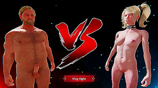 Ethan Bree Collide in Hot Nude Fight 3D Action Scene