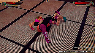 Busty Remiel Faces Off Against Nude Bambi in Steamy 3D Battle Exactly fitting within