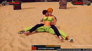 Gigi Faces Off Against Karen Krash in Nude 3D Hentai Battle Erotica