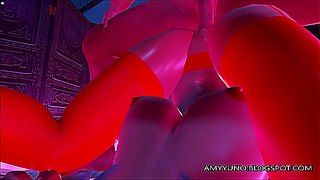 Voluptuous 3D Beauty Gets Pounded Hard In Anal With Sexy Stockings On