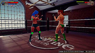 Twiggy Nelson Faces Off Against Kallan in Steamy Nude Fighter 3D Duel