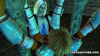 Ebony Elven Warrior Defies Dark Tentacles in Steamy Hentai Battle
