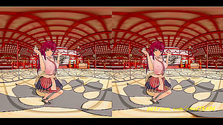 Marine Virtual Idol Teases in Stunning 3D HoloLive VR Fantasy