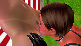 Adorable Lesbian Girls Explore Pleasure with Hot Cunnilingus in 3D Animation
