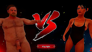 Ethan and Rachel Clash in Hot Nude Battle – A Steamy 3D Encounter
