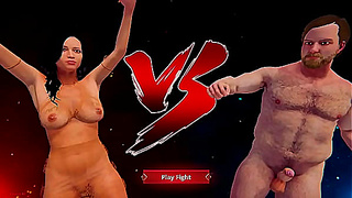Ethan Clashes With Aurora in Hot Nude Fighting 3D Encounter
