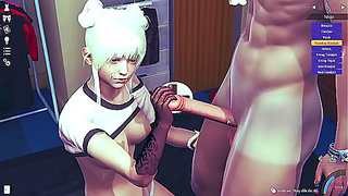 Cowgirl Takes Control with Fiery 3D Blowjob Fantasy