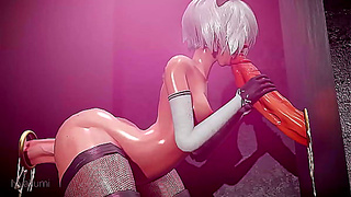 Futa Stuns Stranger with Hot Blowjob Sensual Moans at Dark Glory Hole