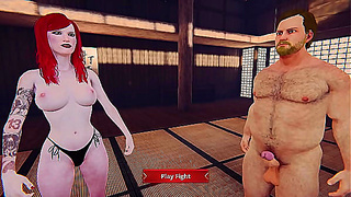 Ethan Clashes With Vyra in steamy nude battle - naked fighter 3d