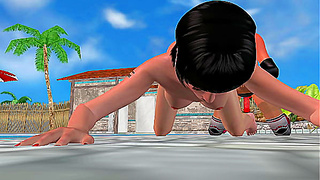 Lesbian Fights Turn to Fiery Fisting in Wild Doggy Style 3D Encounter