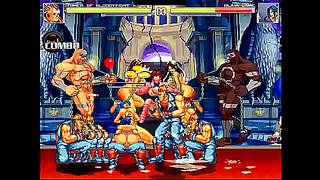 Blaire Overwhelmed by Fierce Warriors in Hot Hentai Mugen Encounter